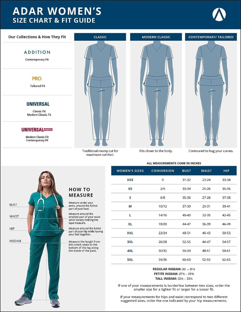 Adar Pro Flawless Plus Scrub Set for Women - Elevated V-Neck Top  Jogger Scrub Pants