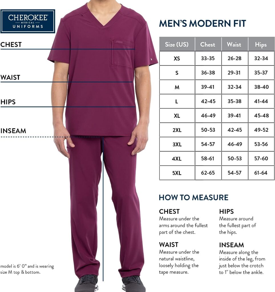 Cherokee Men Scrubs Pant Natural Rise Jogger with Zip Cargo Pocket WW012