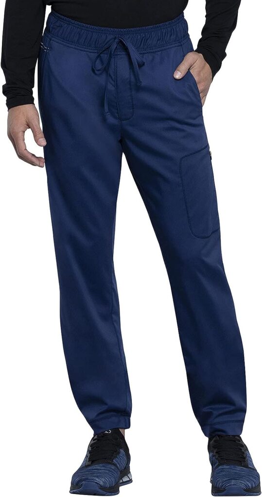 Cherokee Men Scrubs Pant Natural Rise Jogger with Zip Cargo Pocket WW012