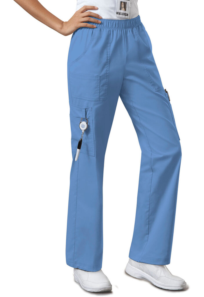 Cherokee Women Scrubs Pant Workwear Core Stretch Mid Rise Pull-On Cargo 4005