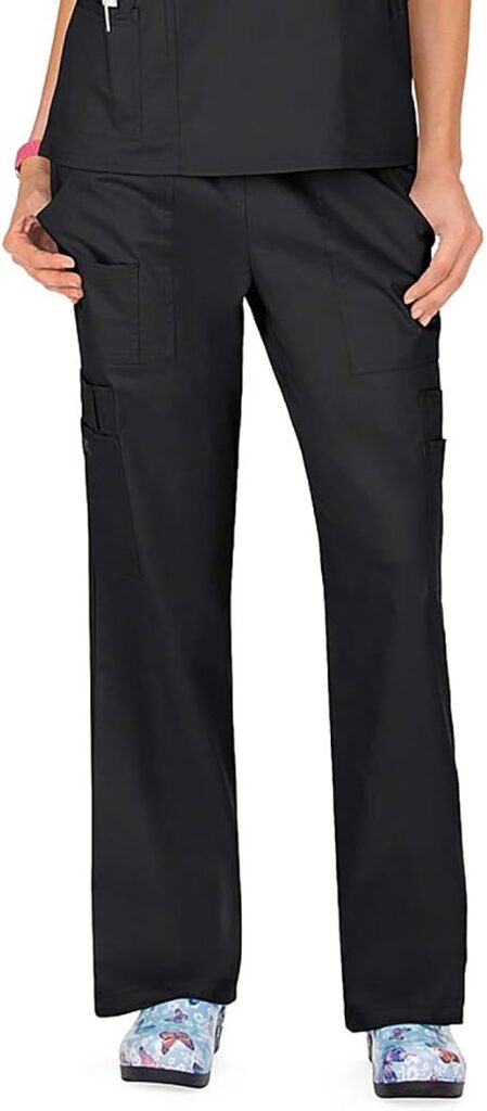 Cherokee Women Scrubs Pant Workwear Core Stretch Mid Rise Pull-On Cargo 4005