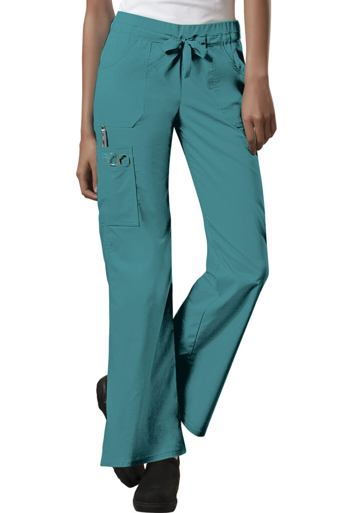 Cherokee Women Scrubs Pants with Contemporary Fit, Low Rise, Flare Leg Bottoms with 6 Pockets 24001
