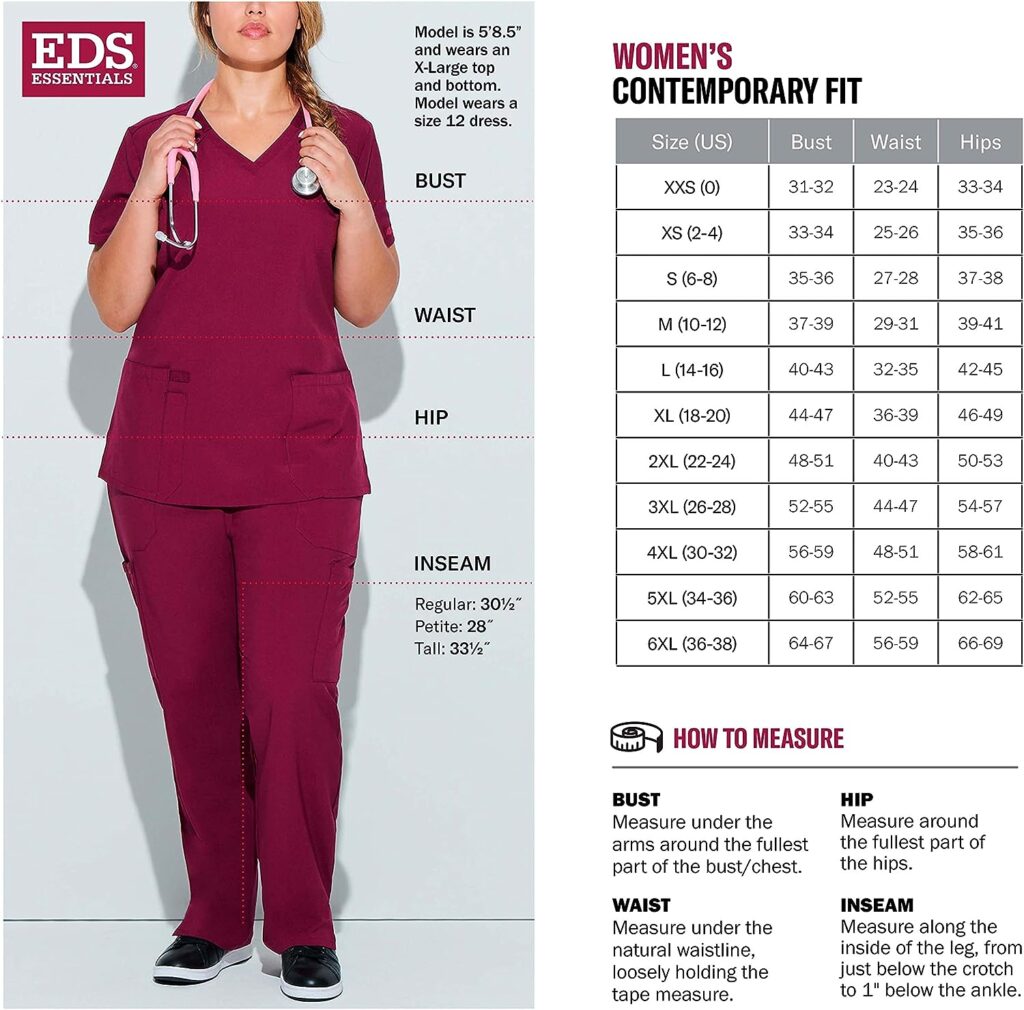 Dickies EDS Essentials, Mock Wrap Top Scrubs for Women with Four-Way Stretch and Moisture Wicking DK625