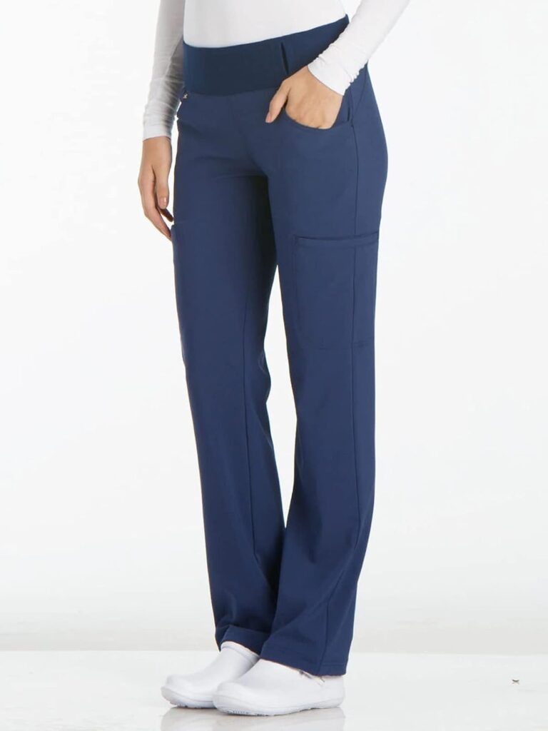 Iflex Scrubs for Women, Yoga-Inspired Knit Waistband Scrub Pants CK002