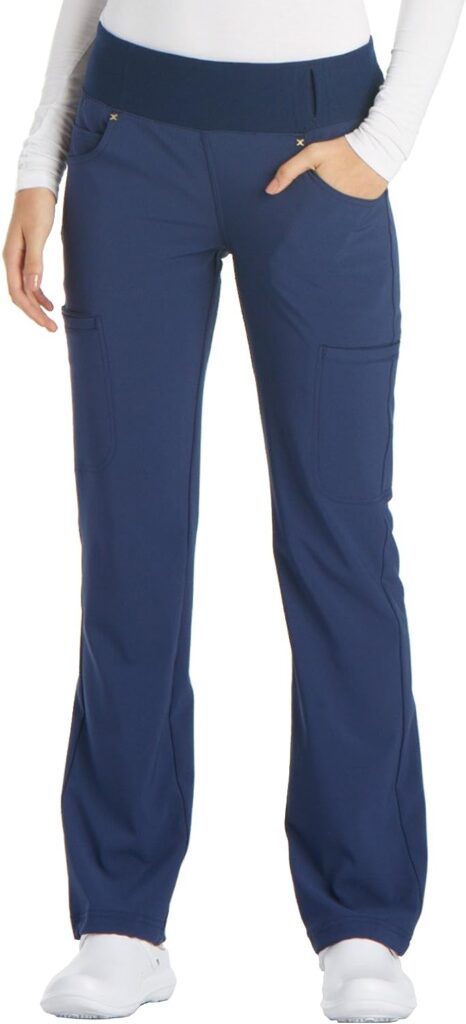 Iflex Scrubs for Women, Yoga-Inspired Knit Waistband Scrub Pants CK002