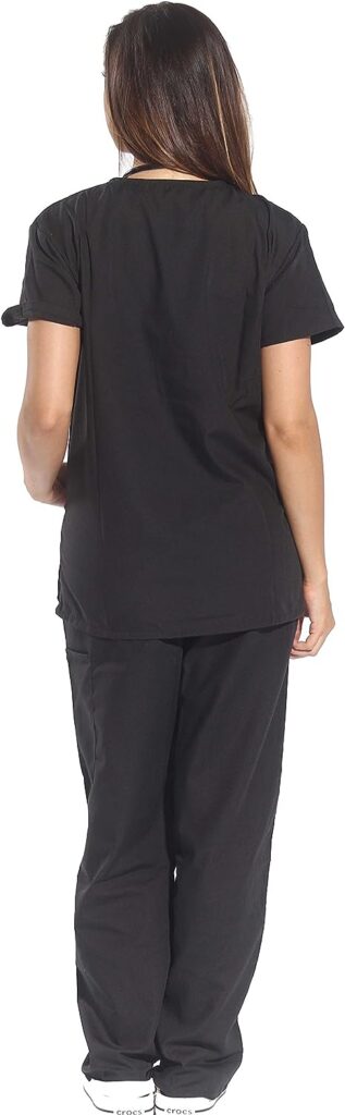 Just Love Womens Six Pocket Medical Scrubs Set (V-Neck with Cargo Pant)