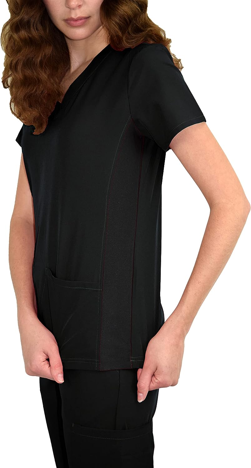 Womens Stretch Knit Panel Top Review