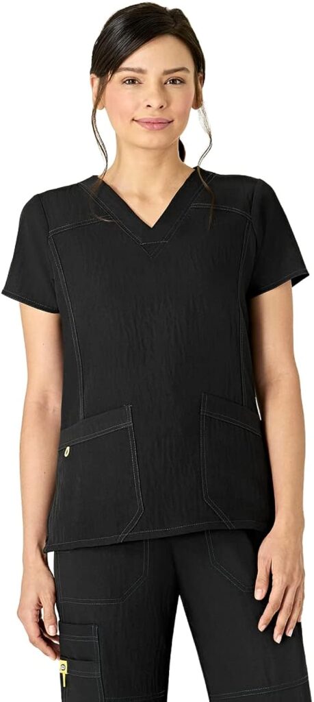 WonderWink Womens Four Stretch Sporty V-Neck Scrub Top